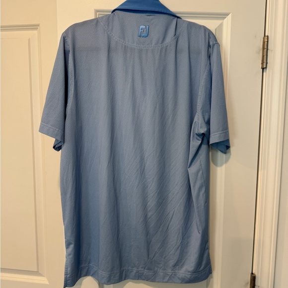 Men’s FootJoy Naples Lake Country Club Crest  Blue Polo Medium - Picture 2 of 5